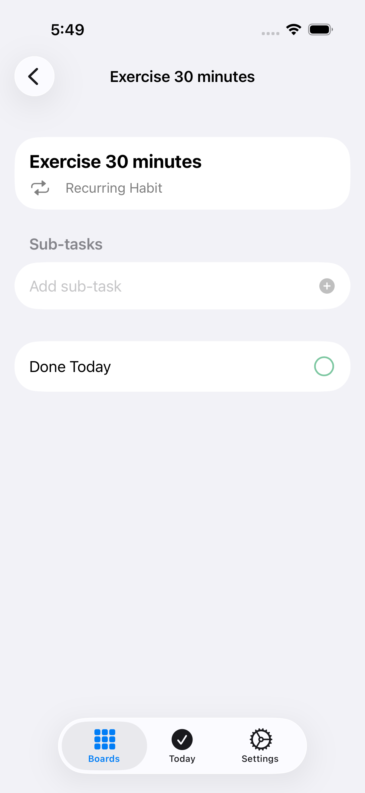 Add sub-task (submit)