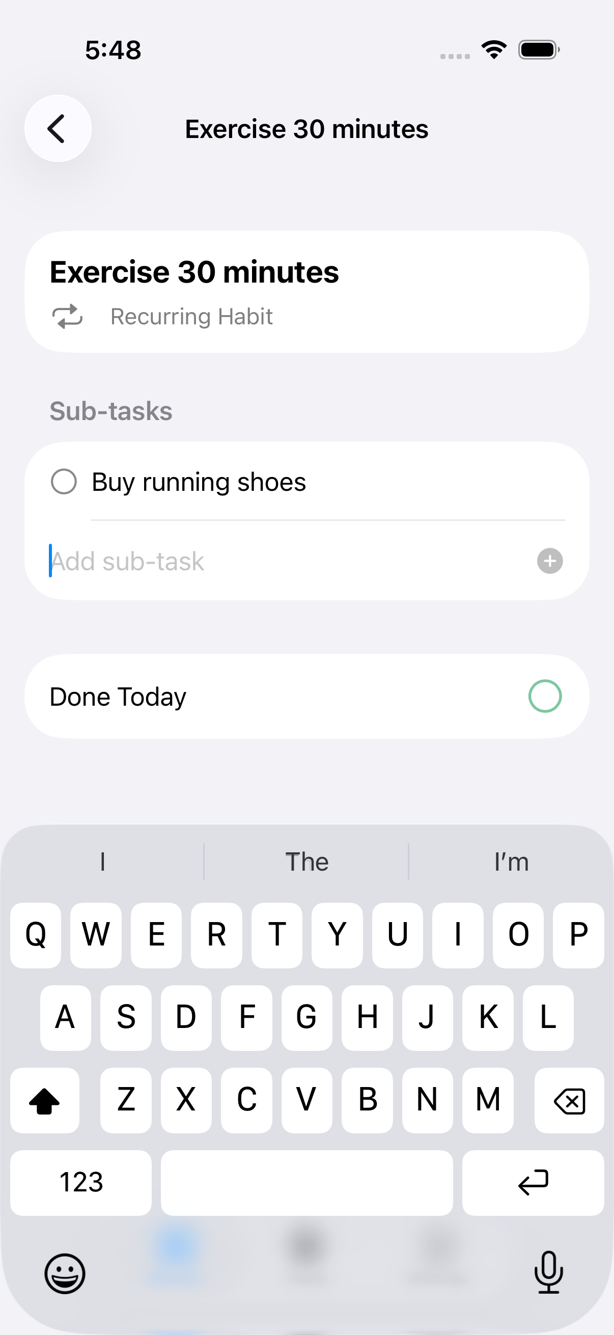Todo completion toggle