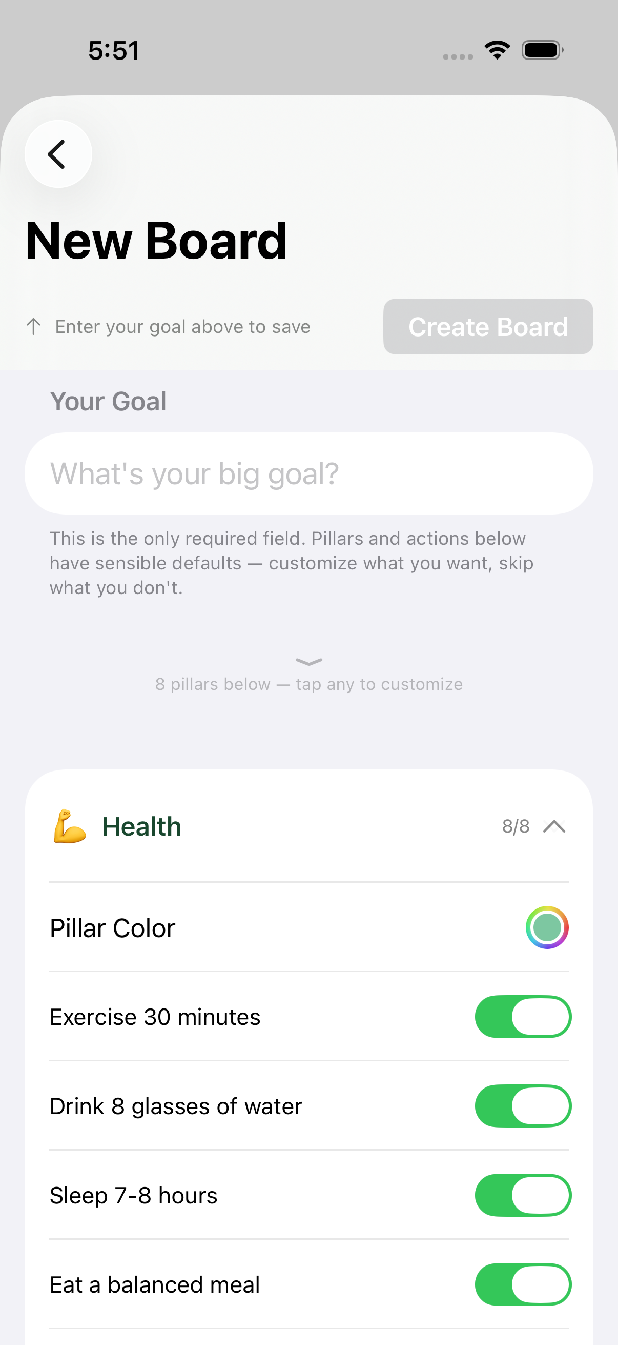 Action text field
