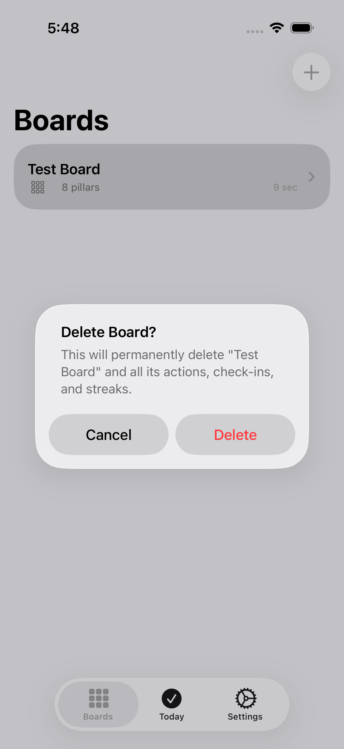 Cancel (Delete Board alert)